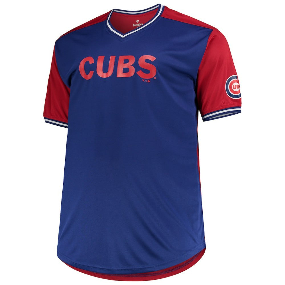 Chicago Cubs Solid V-Neck T-Shirt Online