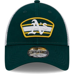 Athletics New Era Logo Patch 9FORTY Trucker Snapback Hat Lifestyle
