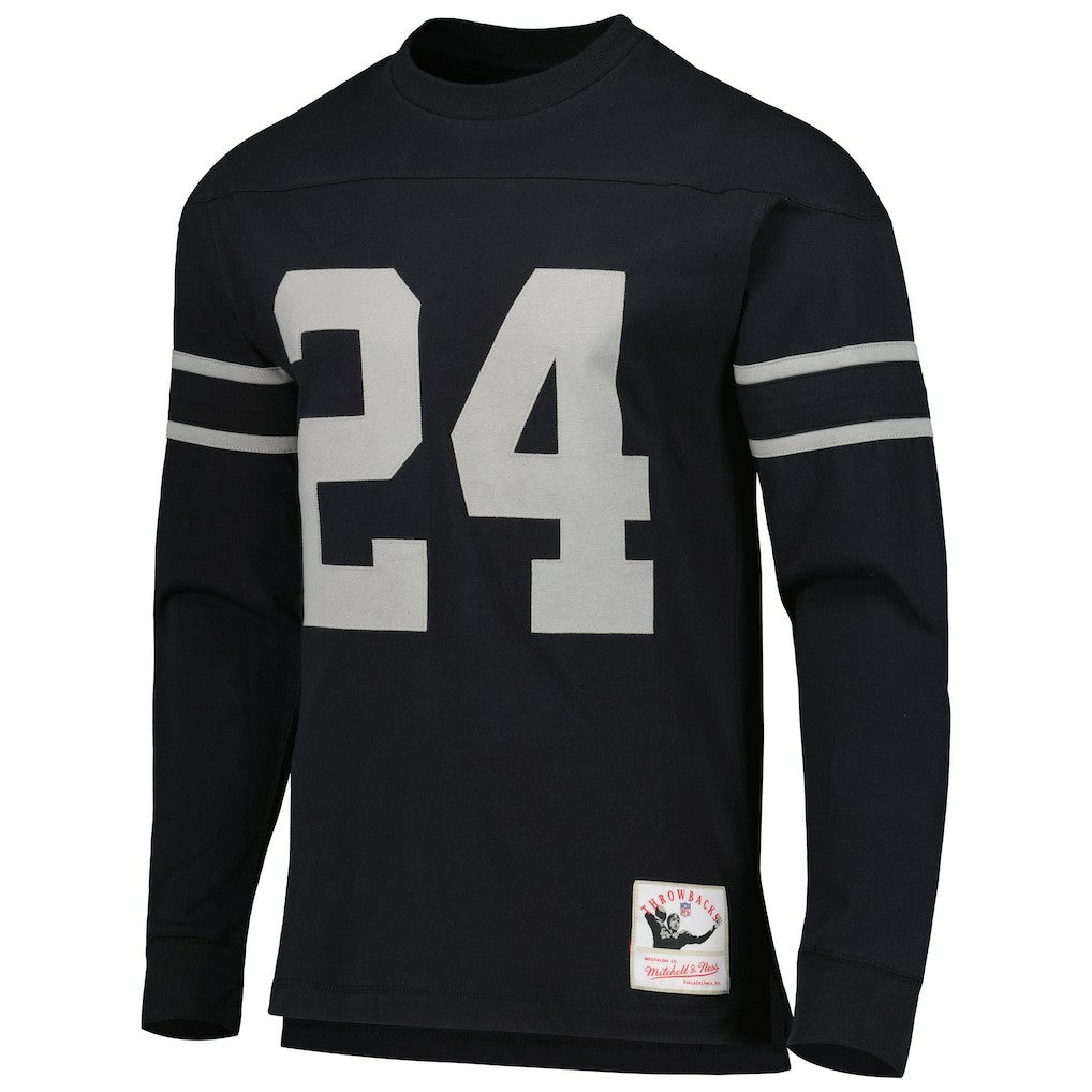 Charles Woodson Oakland Raiders Retired Player Name & Number Long Sleeve Top Black - Mitchell & Ness