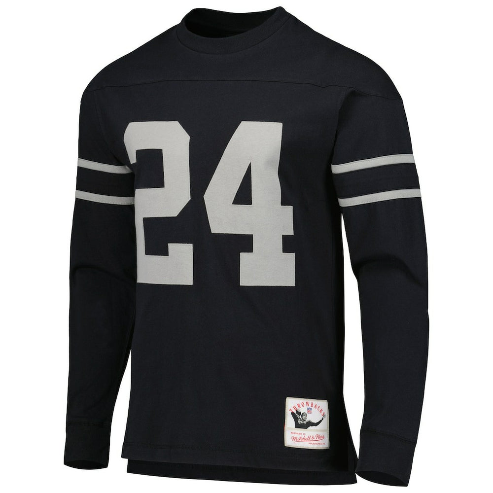 Charles Woodson Oakland Raiders Retired Player Name & Number Long Sleeve Top Black - Mitchell & Ness