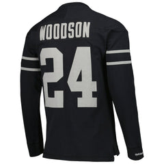 Charles Woodson Oakland Raiders Retired Player Name & Number Long Sleeve Top Black - Mitchell & Ness