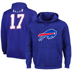 Josh Allen Buffalo Bills Big & Tall Fleece Name & Number Pullover Hoodie Royal - Fanatics