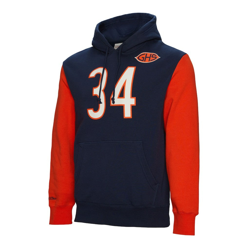 Walter Payton Chicago Bears Retired Player Name & Number Pullover Hoodie Navy - Mitchell & Ness