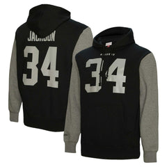 Bo Jackson Las Vegas Raiders Retired Player Name & Number Pullover Hoodie Black - Mitchell & Ness