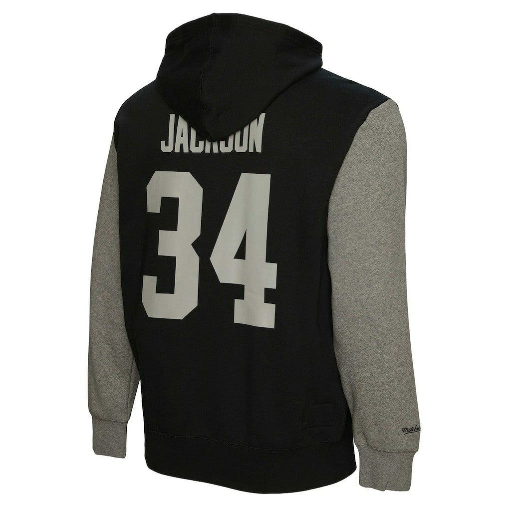 Bo Jackson Las Vegas Raiders Retired Player Name & Number Pullover Hoodie Black - Mitchell & Ness