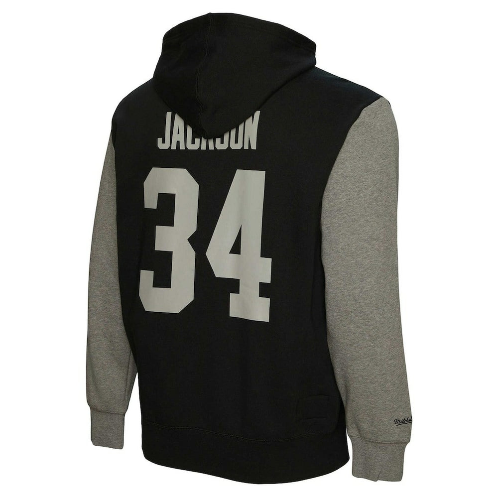 Bo Jackson Las Vegas Raiders Retired Player Name & Number Pullover Hoodie Black - Mitchell & Ness