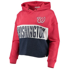 Washington Nationals '47 Women's Lizzy Cropped Pullover Hoodie discount