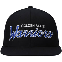 Mitchell & Ness - Golden State Warriors Hardwood Classics Script 2.0 Snapback Hat - Black
