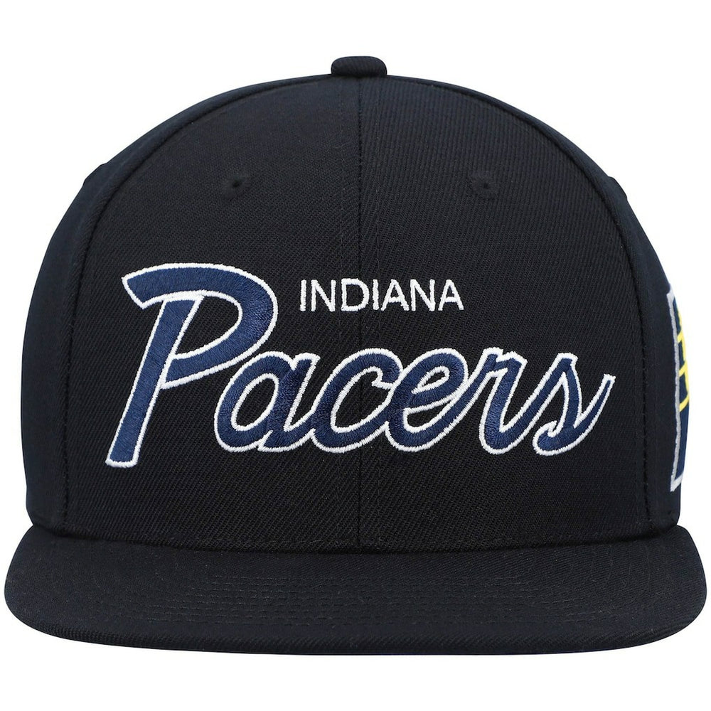 Mitchell & Ness - Indiana Pacers Hardwood Classics Script 2.0 Snapback Hat - Black