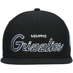 Mitchell & Ness - Memphis Grizzlies Hardwood Classics Script 2.0 Snapback Hat - Black
