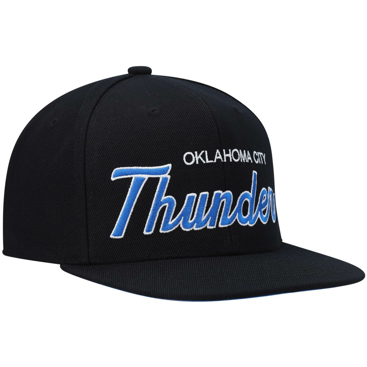 Mitchell & Ness - Oklahoma City Thunder Hardwood Classics Script 2.0 Snapback Hat - Black