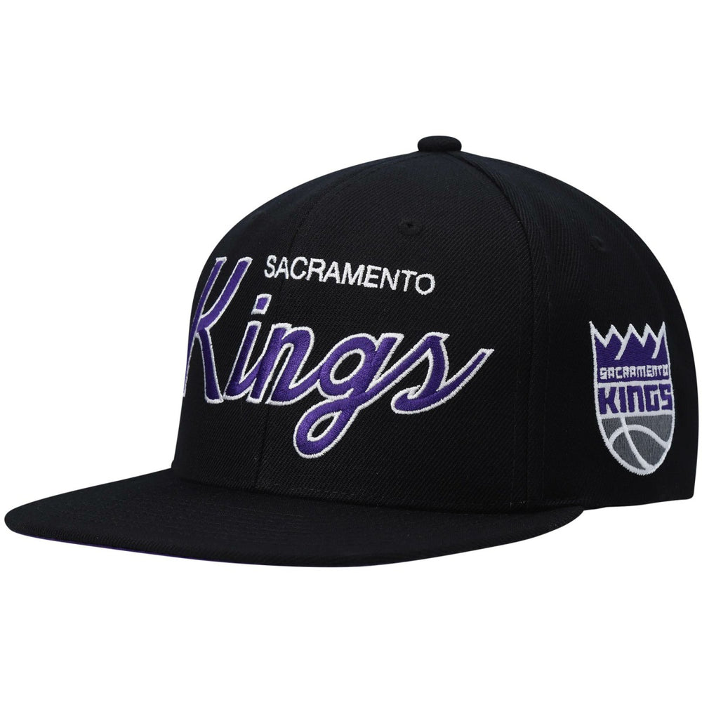 Mitchell & Ness - Sacramento Kings Hardwood Classics Script 2.0 Snapback Hat - Black