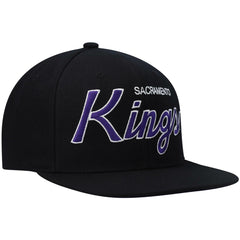 Mitchell & Ness - Sacramento Kings Hardwood Classics Script 2.0 Snapback Hat - Black