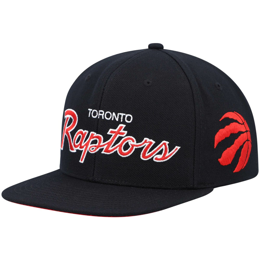 Mitchell & Ness - Toronto Raptors Hardwood Classics Script 2.0 Snapback Hat - Black