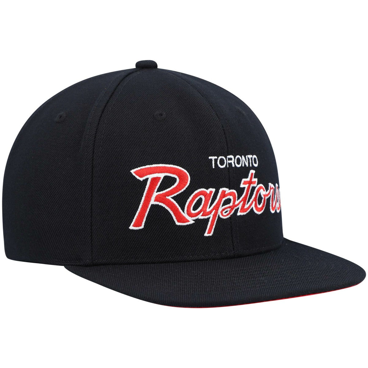 Mitchell & Ness - Toronto Raptors Hardwood Classics Script 2.0 Snapback Hat - Black