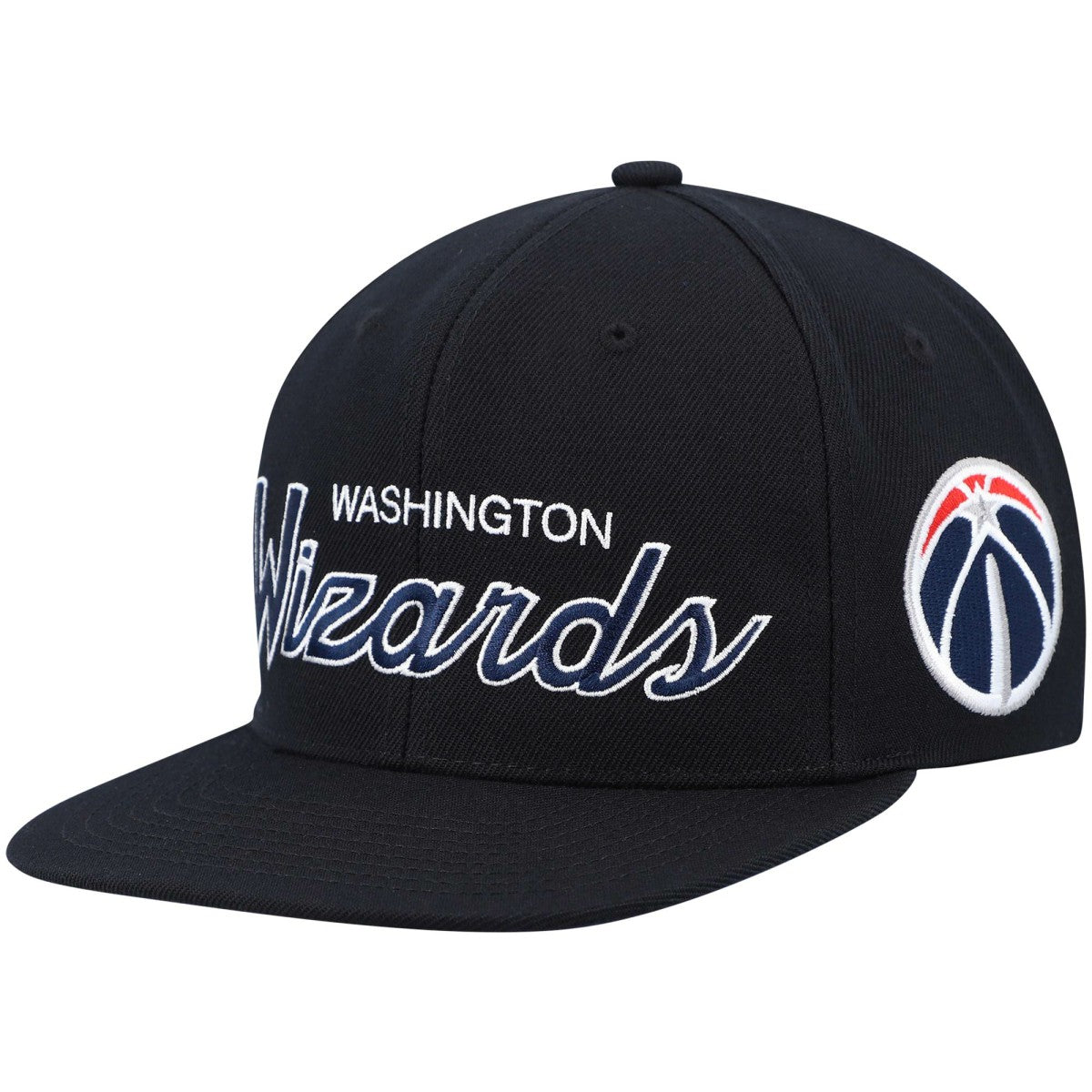 Mitchell & Ness - Washington Wizards Hardwood Classics Script 2.0 Snapback Hat - Black