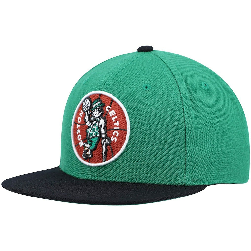 Mitchell & Ness - Boston Celtics Hardwood Classics Team Two-Tone 2.0 Snapback Hat - Kelly Green/Black