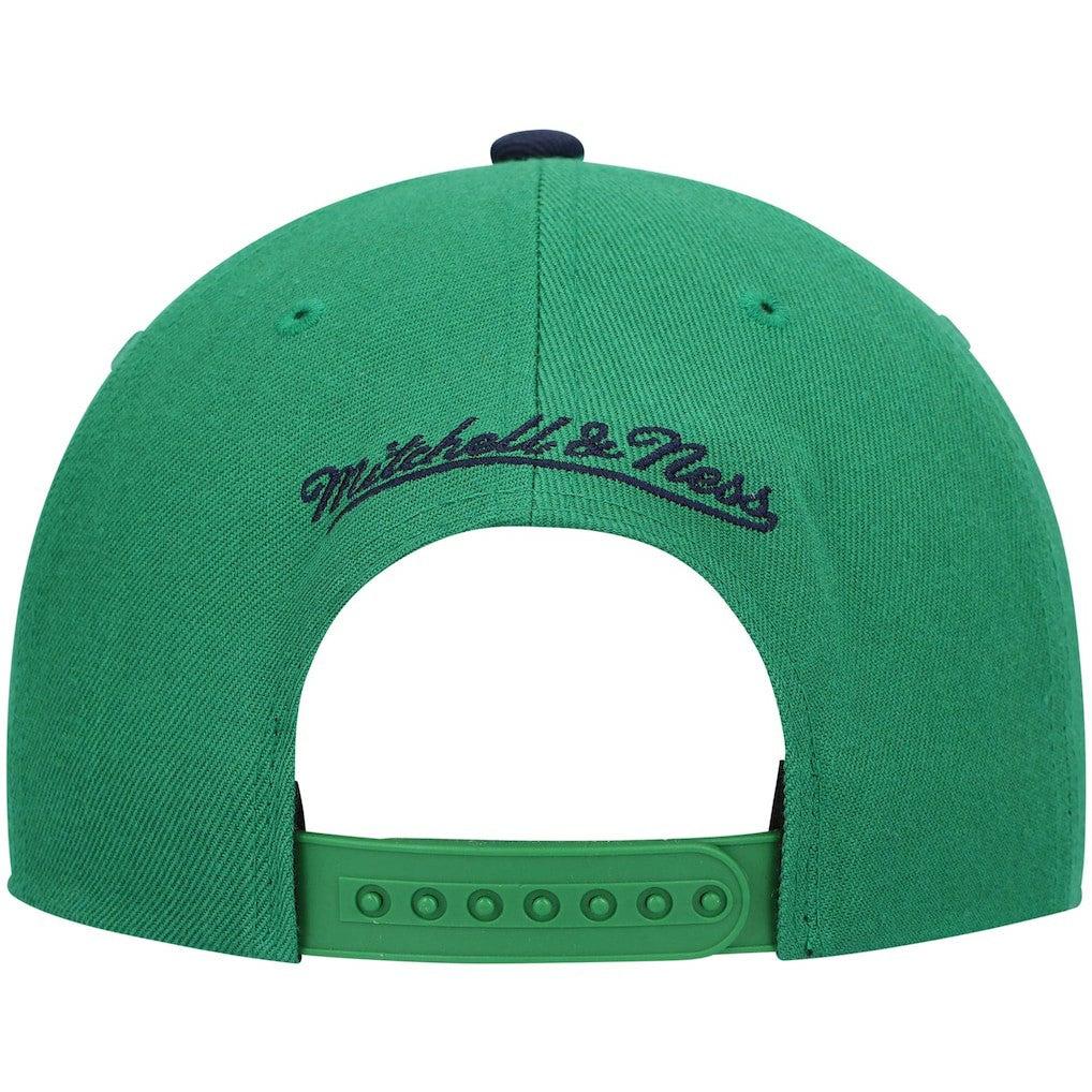Mitchell & Ness - Dallas Mavericks Hardwood Classics Team Two-Tone 2.0 Snapback Hat - Green/Navy
