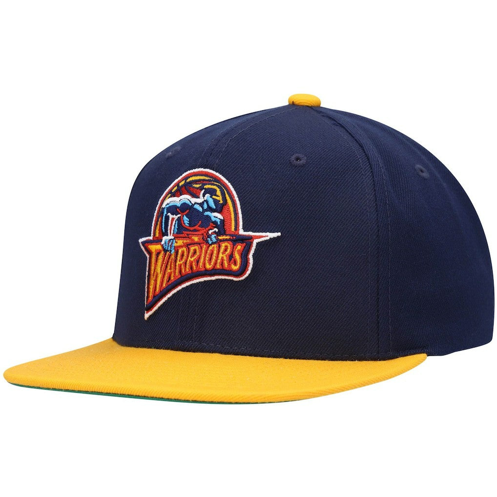 Mitchell & Ness - Golden State Warriors Hardwood Classics Team Two-Tone 2.0 Snapback Hat - Navy/Gold