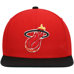 Mitchell & Ness - Miami Heat Hardwood Classics Team Two-Tone 2.0 Snapback Hat - Red/Black
