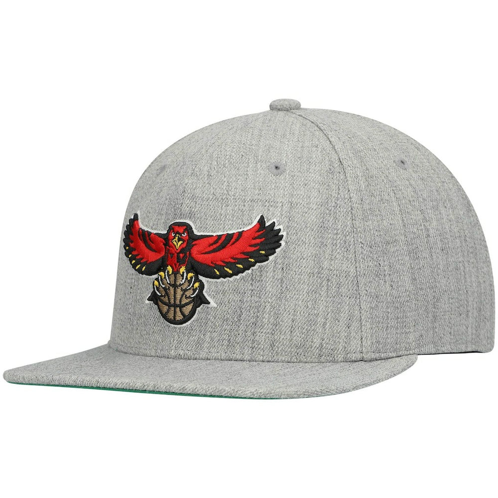 Mitchell & Ness - Atlanta Hawks Hardwood Classics Team 2.0 Snapback Hat - Heathered Gray
