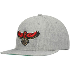 Mitchell & Ness - Atlanta Hawks Hardwood Classics Team 2.0 Snapback Hat - Heathered Gray