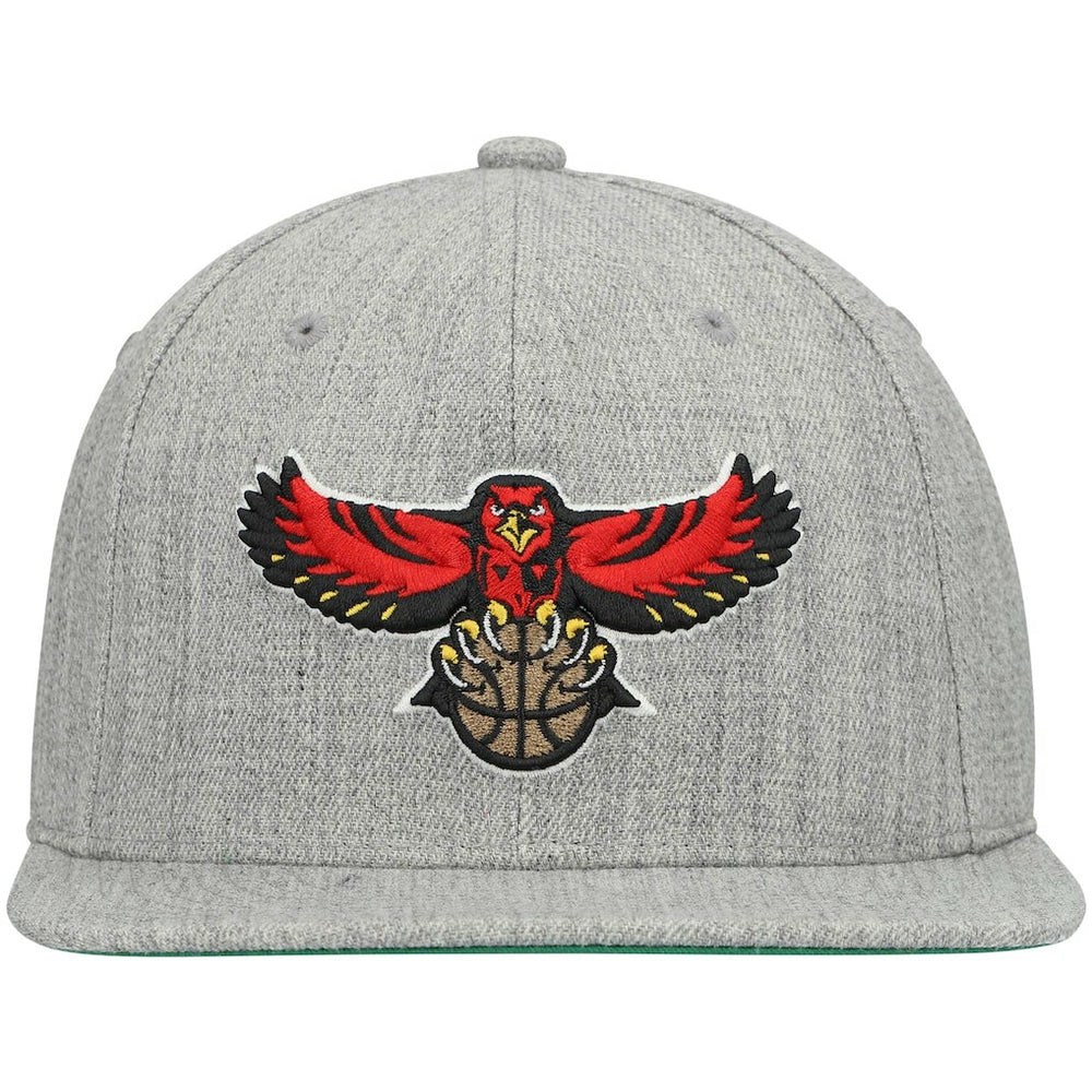 Mitchell & Ness - Atlanta Hawks Hardwood Classics Team 2.0 Snapback Hat - Heathered Gray