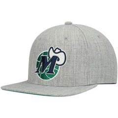 Mitchell & Ness - Dallas Mavericks Hardwood Classics Team 2.0 Snapback Hat - Heathered Gray