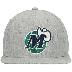 Mitchell & Ness - Dallas Mavericks Hardwood Classics Team 2.0 Snapback Hat - Heathered Gray