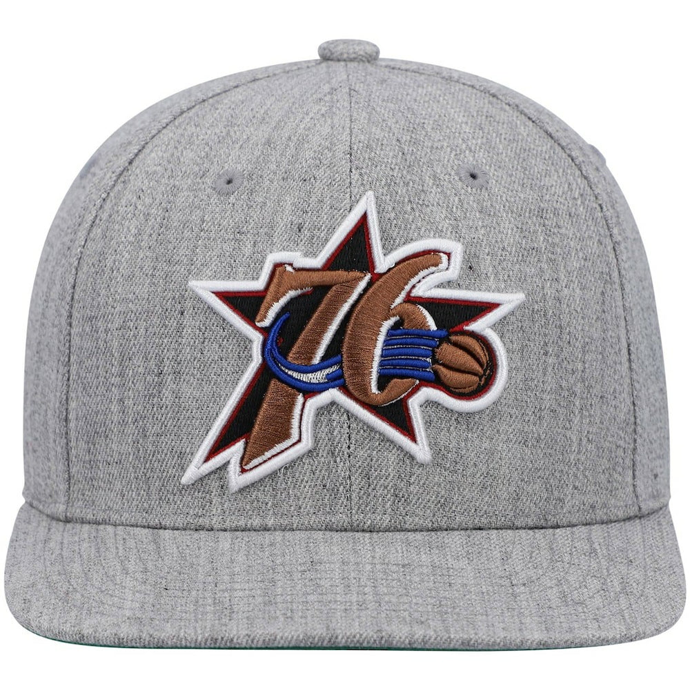 Mitchell & Ness - Philadelphia 76ers Hardwood Classics Team 2.0 Snapback Hat - Heathered Gray