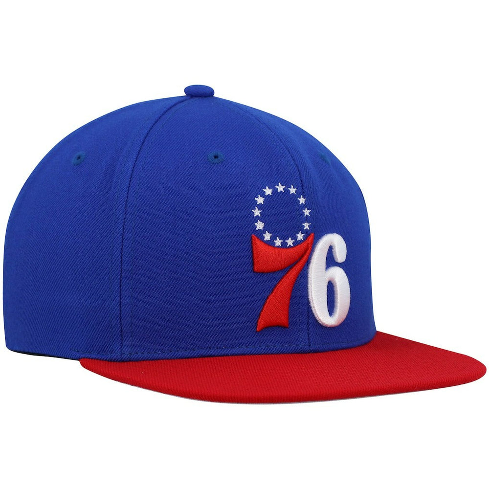 Mitchell & Ness - Philadelphia 76ers Team Two-Tone 2.0 Snapback Hat - Royal/Red