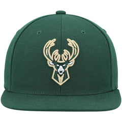 Mitchell & Ness - Milwaukee Bucks Ground 2.0 Snapback Hat - Hunter Green
