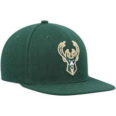 Mitchell & Ness - Milwaukee Bucks Ground 2.0 Snapback Hat - Hunter Green