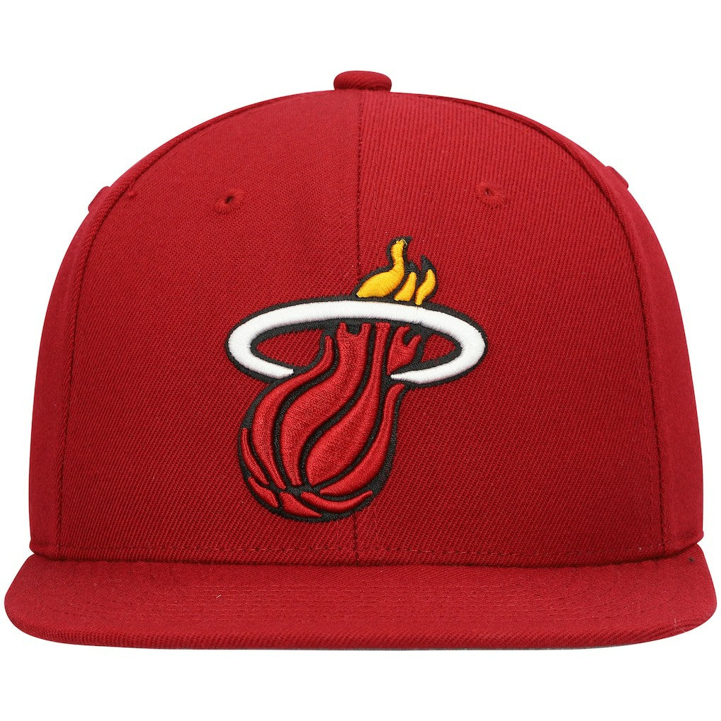 Mitchell & Ness - Miami Heat Ground 2.0 Snapback Hat - Red
