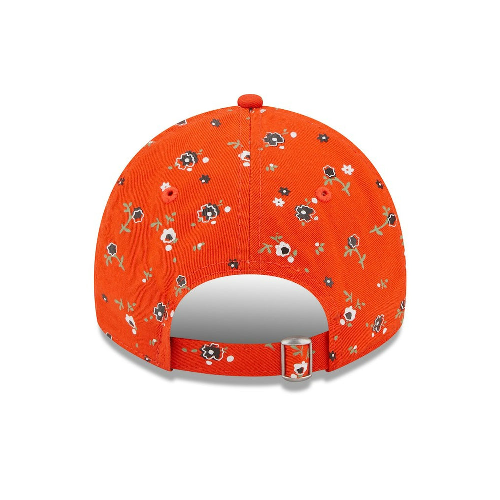 Cleveland Browns New Era Women's Floral 9TWENTY Adjustable Hat Orange - NFL
