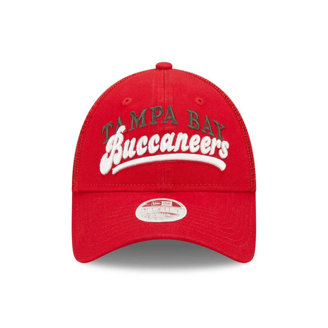 Tampa Bay Buccaneers New Era Women's Team Trucker 9FORTY Snapback Hat Red - NFL