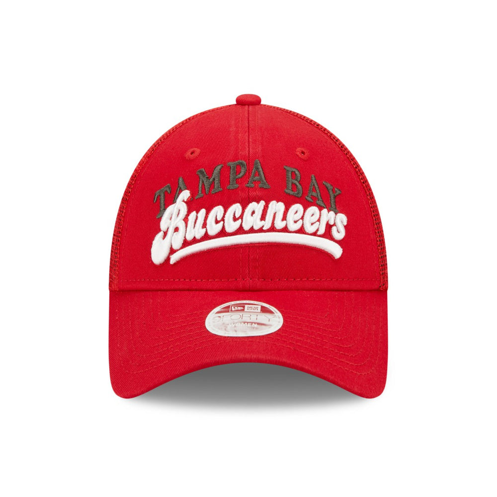 Tampa Bay Buccaneers New Era Women's Team Trucker 9FORTY Snapback Hat Red - NFL