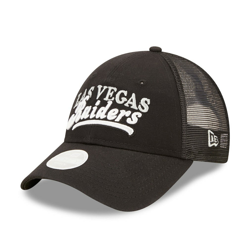 Las Vegas Raiders New Era Women's Team Trucker 9FORTY Snapback Hat Black - NFL