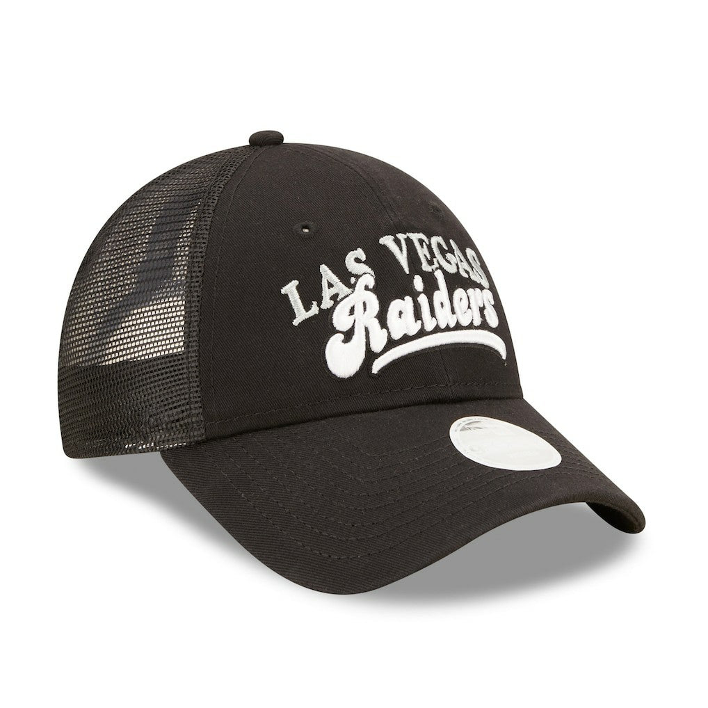 Las Vegas Raiders New Era Women's Team Trucker 9FORTY Snapback Hat Black - NFL