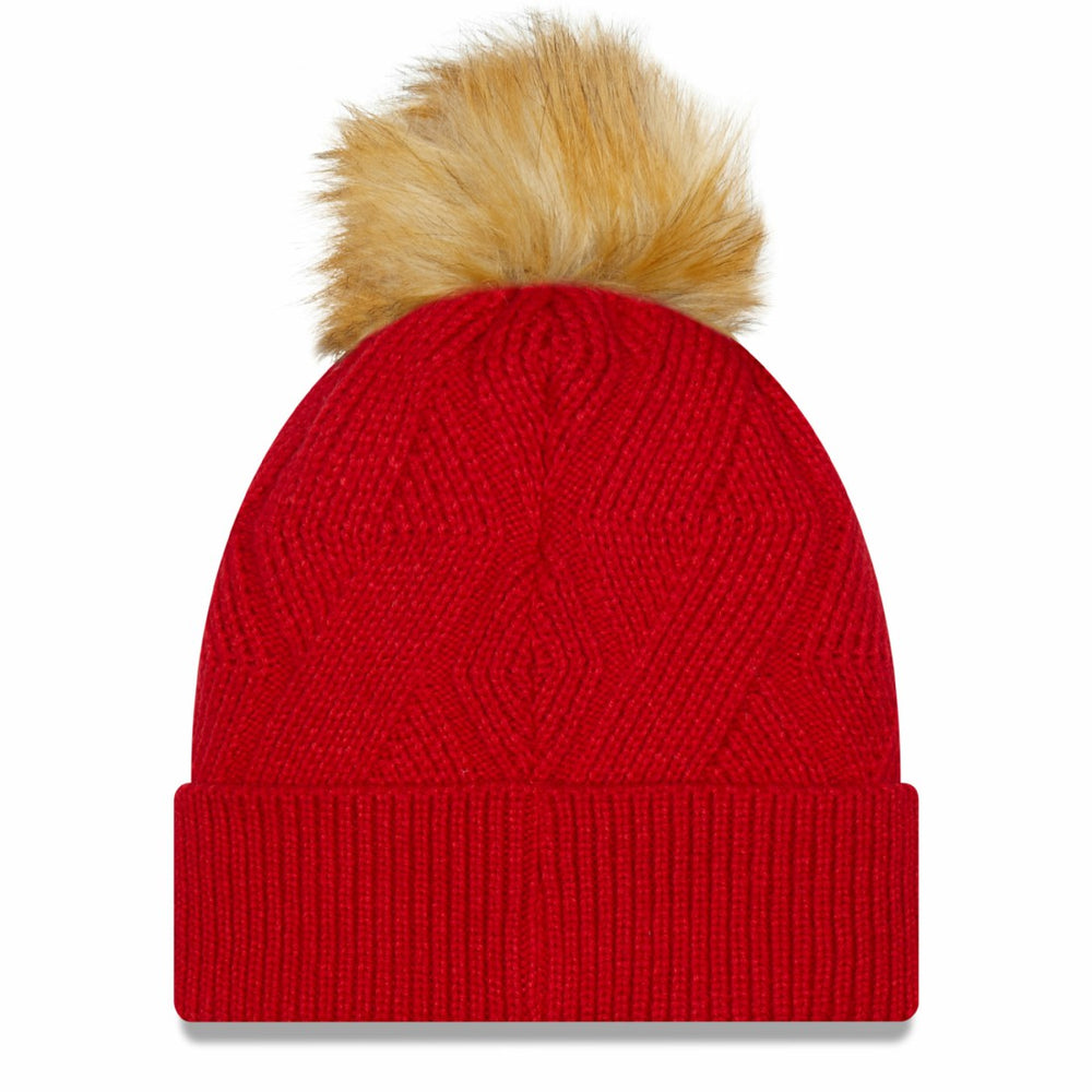 Tampa Bay Buccaneers New Era Women's Snowy Cuffed Knit Hat with Pom Red - NFL