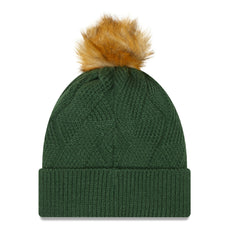 Green Bay Packers New Era Women's Snowy Cuffed Knit Hat with Pom Green - NFL