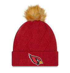Arizona Cardinals New Era Women's Snowy Cuffed Knit Hat with Pom Cardinal - NFL