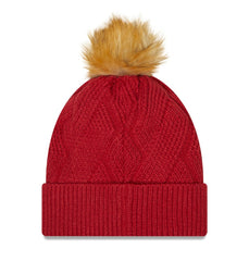 Arizona Cardinals New Era Women's Snowy Cuffed Knit Hat with Pom Cardinal - NFL