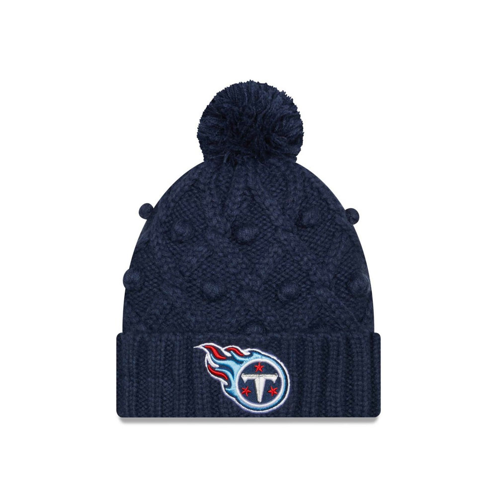 Tennessee Titans New Era Women's Toasty Cuffed Knit Hat with Pom Navy - NFL