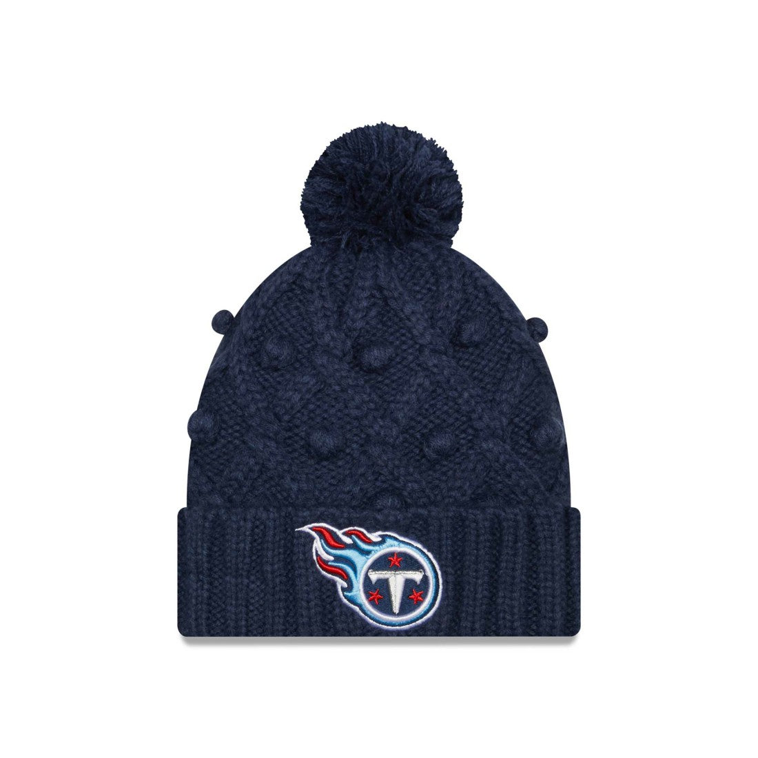 Tennessee Titans New Era Women's Toasty Cuffed Knit Hat with Pom Navy - NFL