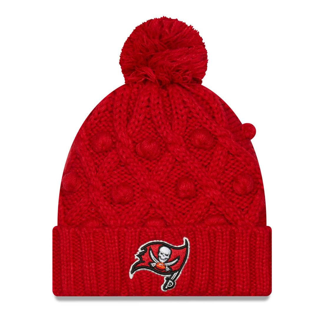 Tampa Bay Buccaneers New Era Women's Toasty Cuffed Knit Hat with Pom Red - NFL
