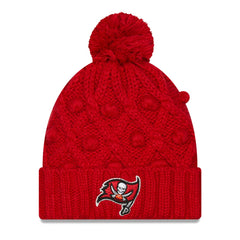 Tampa Bay Buccaneers New Era Women's Toasty Cuffed Knit Hat with Pom Red - NFL