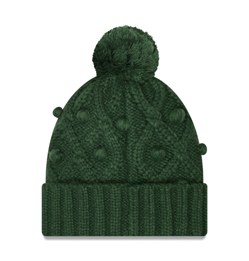 Green Bay Packers New Era Women's Toasty Cuffed Knit Hat with Pom Green - NFL