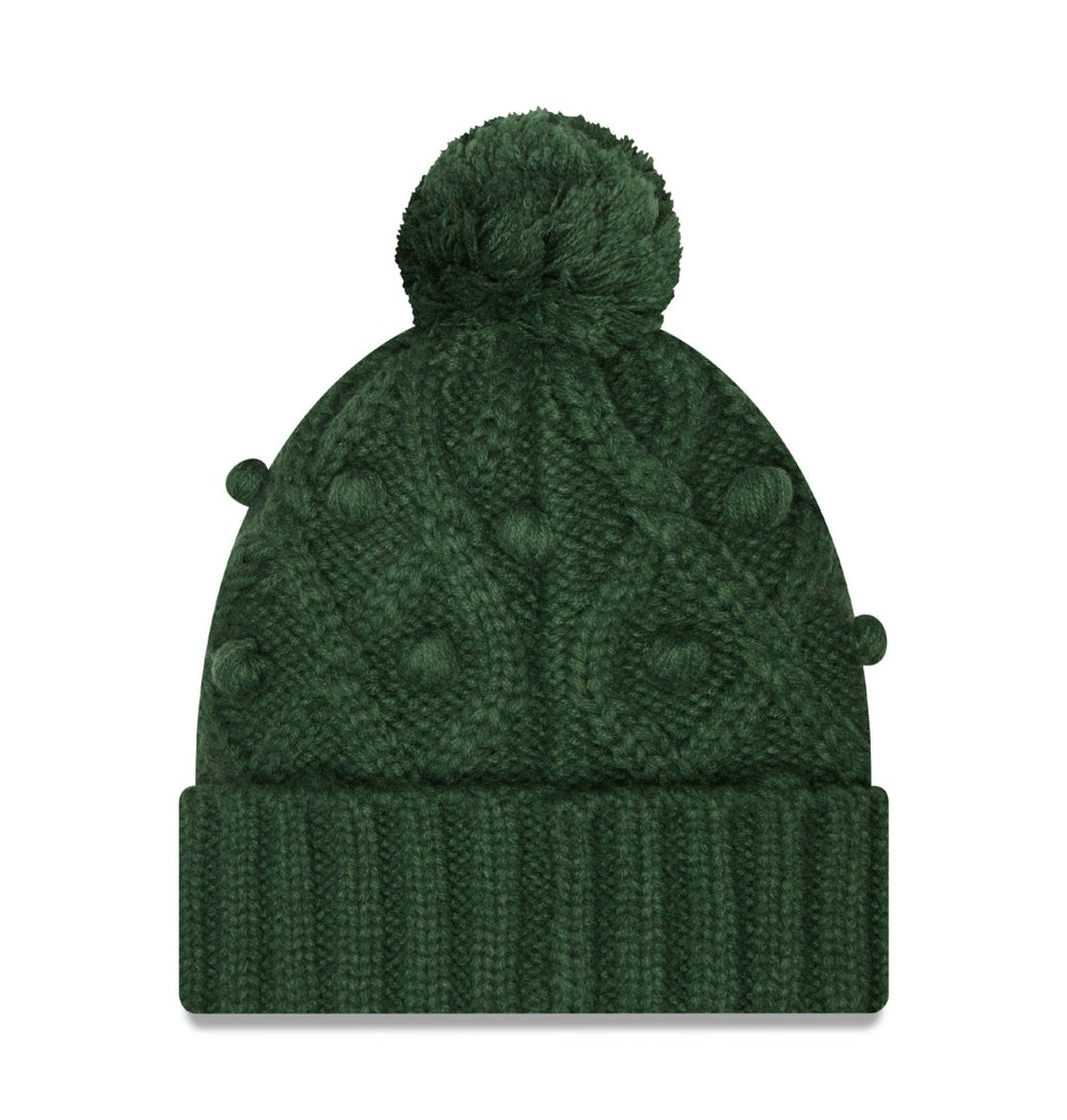 Green Bay Packers New Era Women's Toasty Cuffed Knit Hat with Pom Green - NFL