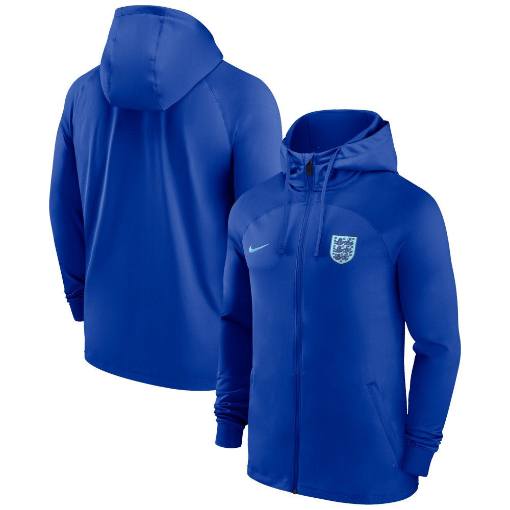 Nike England National Team Strike Raglan Hoodie Full-Zip Track Jacket - Blue
